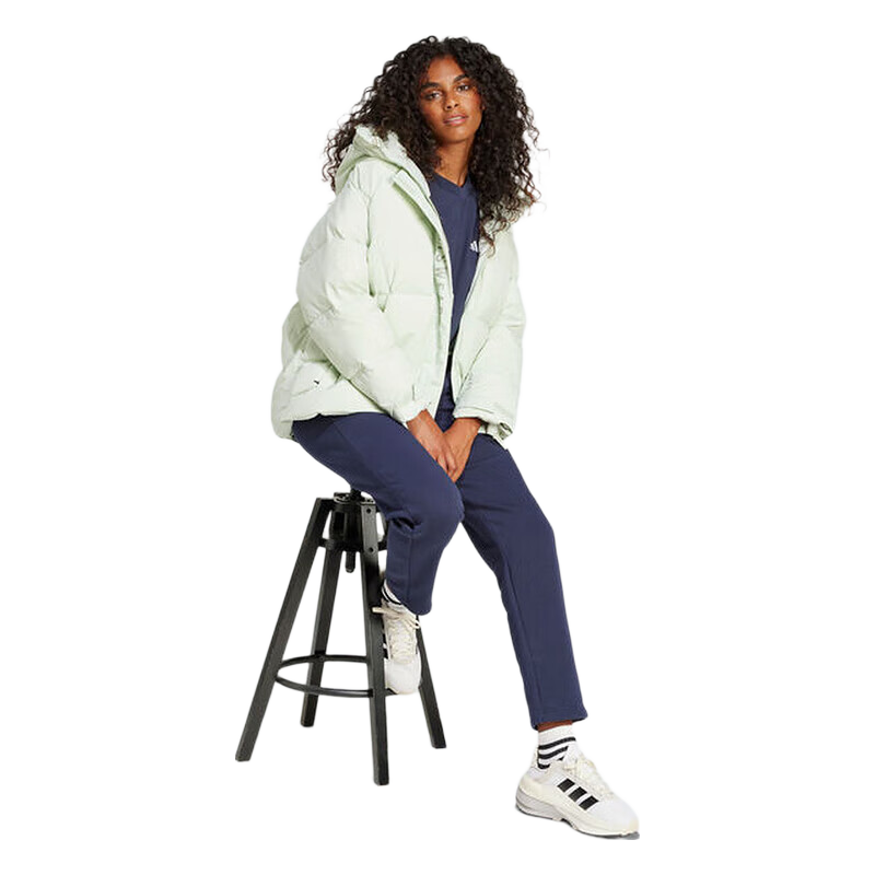 Adidas Women's Winter Regular Duck Down 600 Fill Power Linen Green Hooded down Jacket JM4619 M