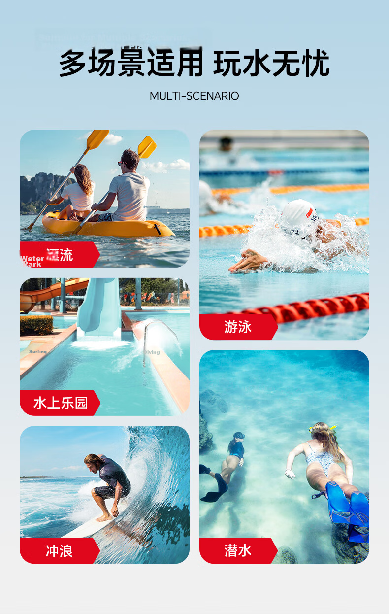 SWANS Waterproof Phone Pouch Touchscreen Large Size with Lanyard Waterproof Case for Hot Springs Underwater Photography Diving Swimming Cycling White 8
