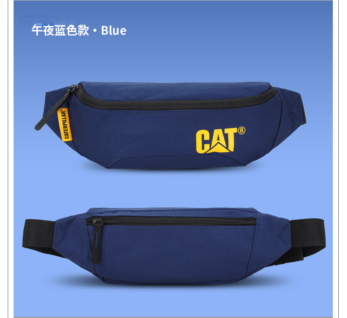 CAT Waist Bag Chest Bag Phone Bag Crossbody Outdoor Lightweight Sports Shoulder Bag Trendy Men's Gift Black 83615 13
