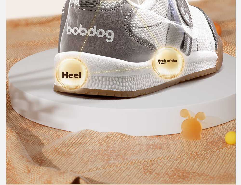 BOBDOG Toddler Shoes, Baby Walking Shoes, Spring Style, Soft Sole, Non-Slip, Anti-Collision, Functional Shoes for Boys And Girls, Pink, Size 23 14