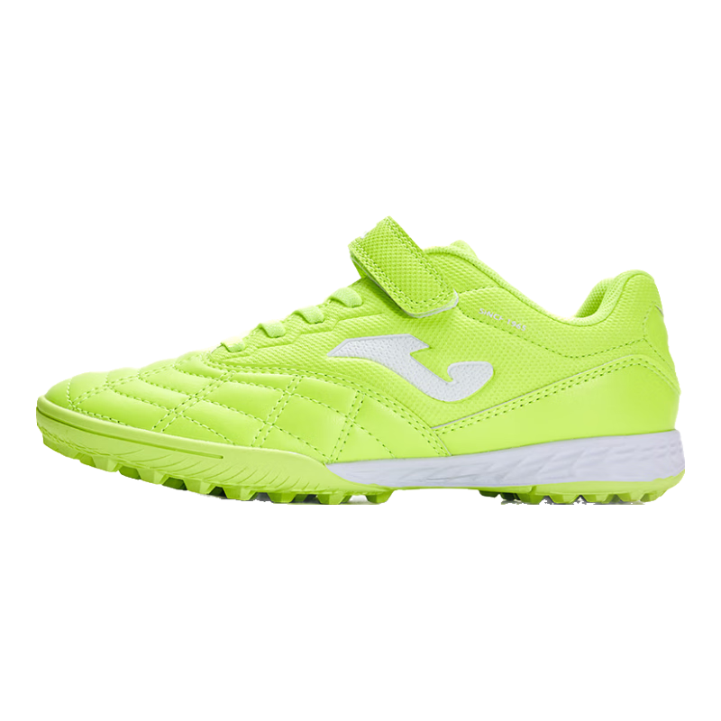 JOMA Soccer Shoes for Children, TF Turf Cleats for Boys And Girls, Youth Student Retro Classic Football Training Shoes, Fluorescent Green, Size 30