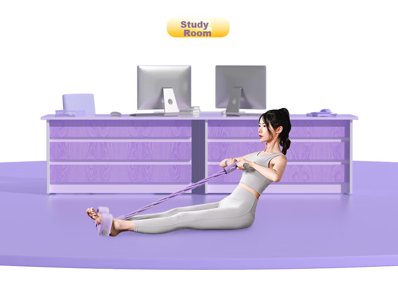 LI-NING Foot Pedal Resistance Band Fitness Equipment Sit-up Assistant Abdominal Roller Home Pilates Exercise 9