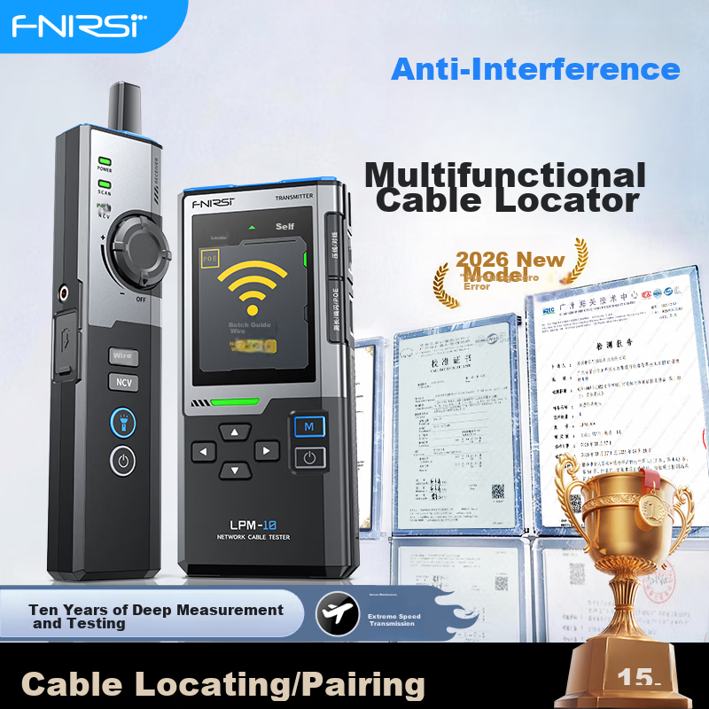 FNIRSI LPM-10A Multifunction Cable Tracker Network Tester Anti-Interference POE Cable Detector