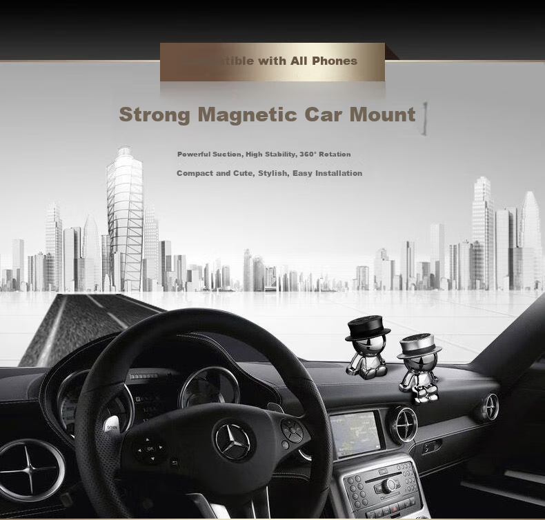 Kylie Creative Folding Magnetic Aluminum Alloy Multifunctional Stand, F16 Upgraded Magnetic Stand, Silver Color, 2 Magnetic Pieces Included 2