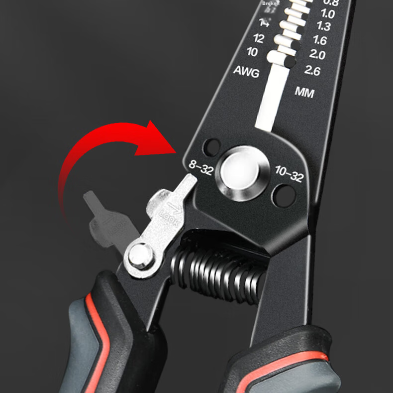 Deli Four-In Automatic Wire Stripper, 7.5 Inch, Labor-Saving, Multifunctional Electrician Pliers, Automatic 12