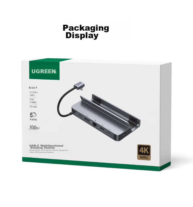 UGREEN Compatible with Steam Deck/OLED/ROG Expansion Dock, Xbox Series X|S Expansion Dock, Legion Go Phone/Tablet Expansion Dock, DP1.4 Screen Mirroring, 4K 120Hz 31