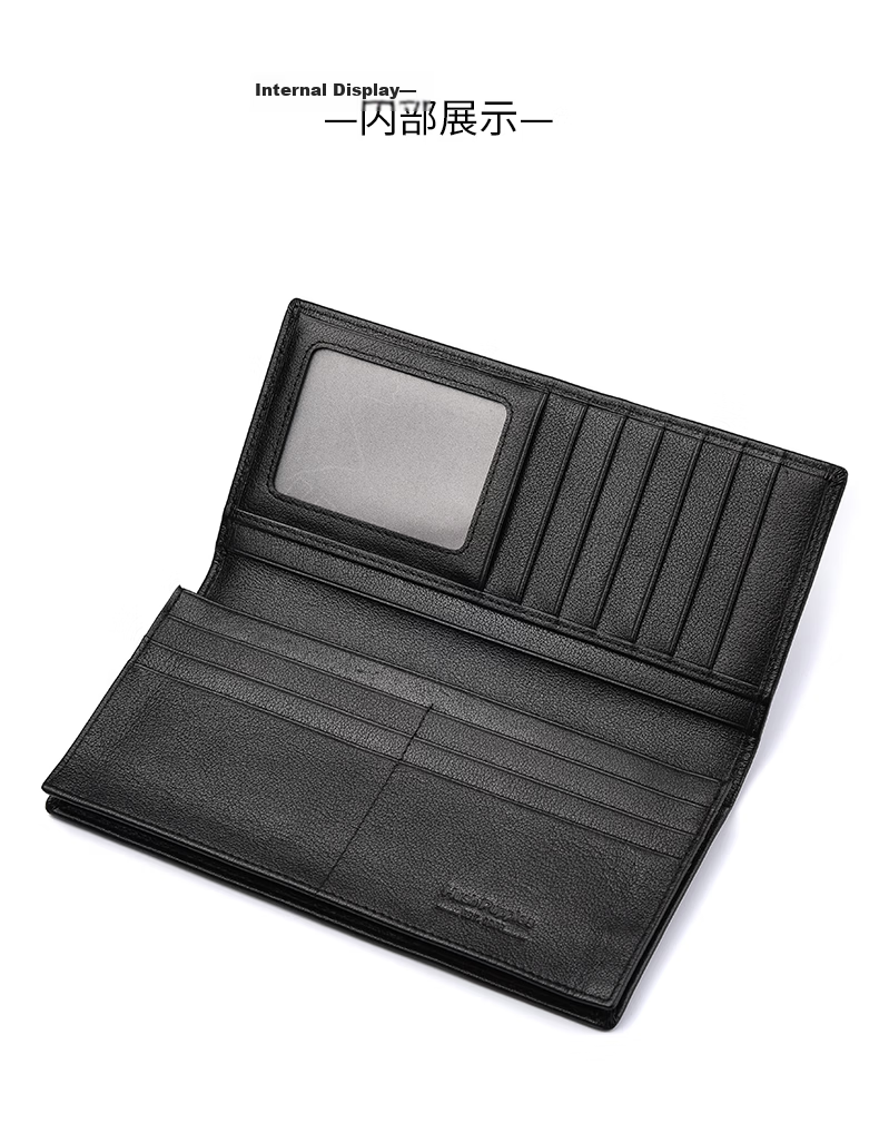 Hush Puppies Men's Genuine Leather Casual Long Wallet Multi-Card Holder Birthday Gift Practical Wallet for Boyfriend 10