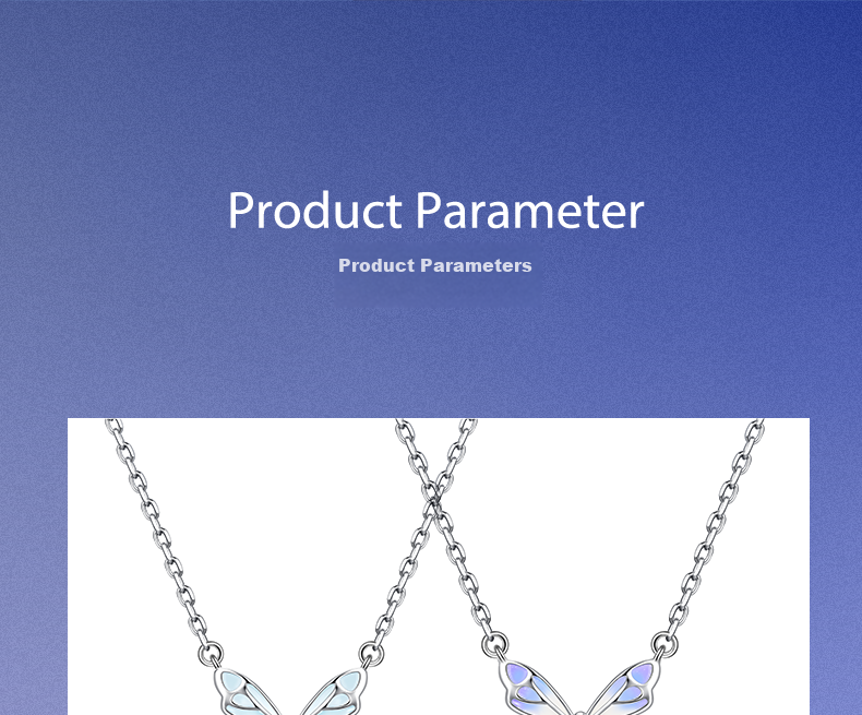 FanciFanci Butterfly Glow Necklace Light-Up Butterfly Silver Pendant Women's Luxury Birthday Gift for Girls 16