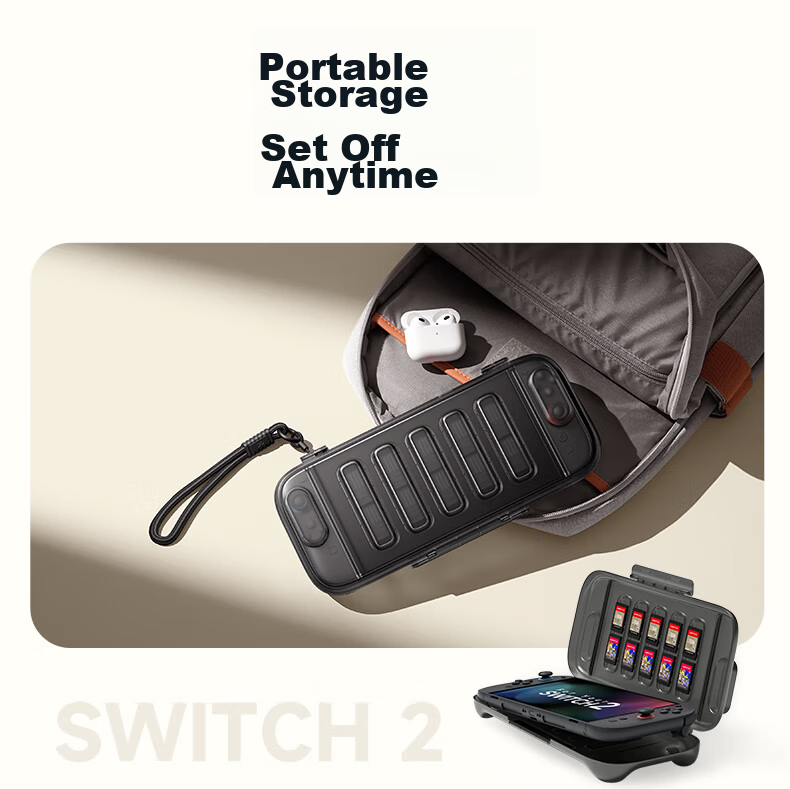 JSAUX Ji Suo Switch 2 Storage Case, Large Capacity, Mesh Bag, Suitable for Nintendo NS2 Protective Cover, Cartridge Case for Second Generation Switch 2 Accessories, Portable Game Console Shell for Second Generatio 6
