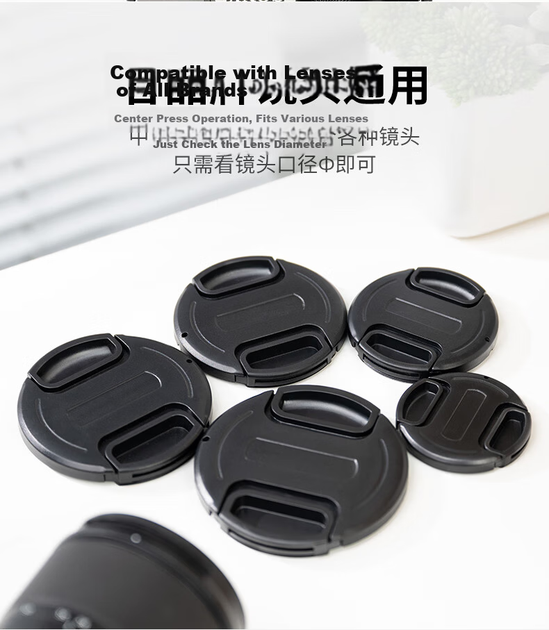 JJC 58mm Lens Cap with Anti-Lost Strap for Canon/Nikon/Sony/Fujifilm DSLR and Mirrorless Cameras 4