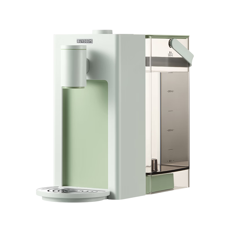 Buydeem DS91 3L Instant Hot Water Dispenser Tea Maker and Kettle, Desktop Home and Office Water Boiler, Light Cedar Green