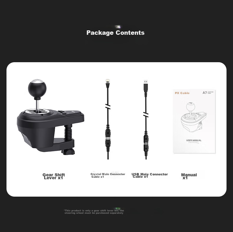 PXN-A7 H-Shifter Gaming Steering Wheel 6+1 Gear Shifter Reverse Gear 13
