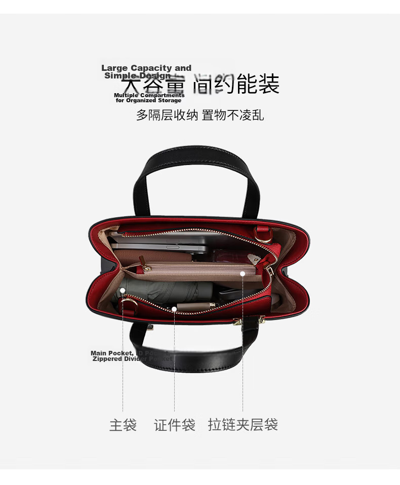 C.BANNER Leather Handbag for Women Large Capacity Shoulder Crossbody Bag Premium Birthday Gift for Girlfriend Wife 5