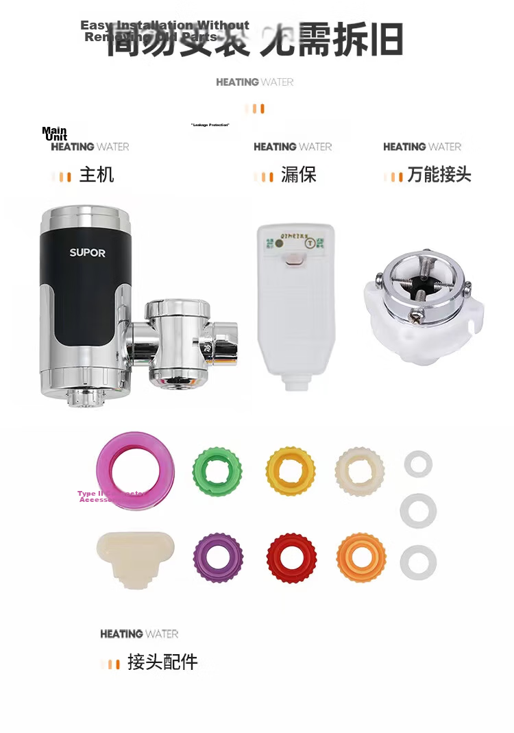 SUPOR Electric Hot Water Faucet, Instant Heating, Fast Heating, Quick Heating, Electric Water Heater with Stainless Steel Body, Hot Water Tap Connector, 274347-01 17