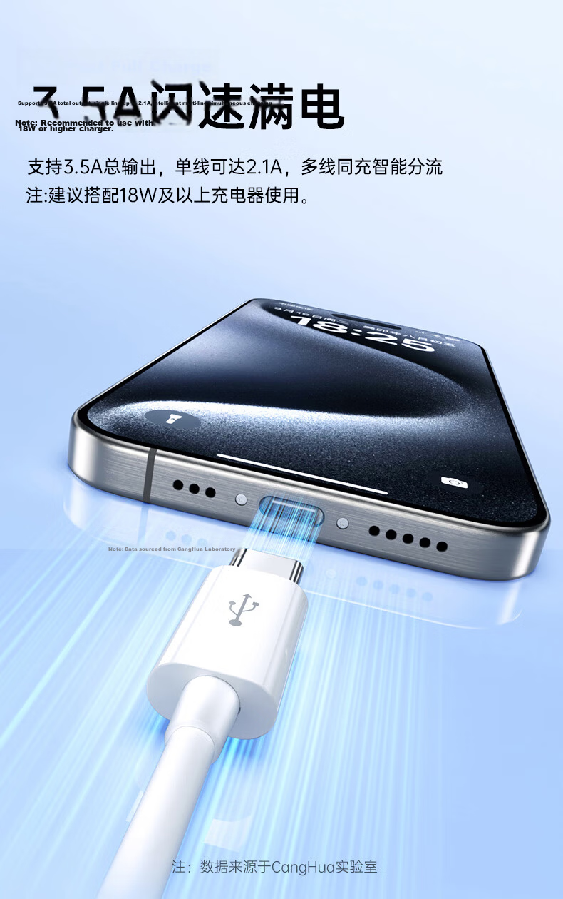 CangHua 3-in-1 Data Cable Apple Type-C Android Multi-Charging Cable for iPhone 18/17/16/15/14/13 Pro Max Xiaomi Huawei Power Cable 4