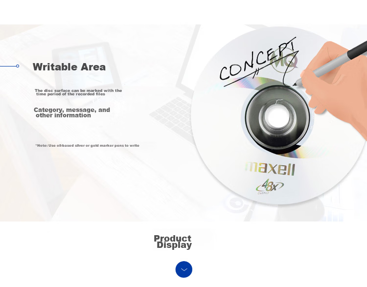 Maxell CD-R Disc Recordable Blank Disc 52x Speed 700MB Office Series Silver Disc 50-Pack Gold Fusion Compliant Medical Imaging Educational Courseware 5