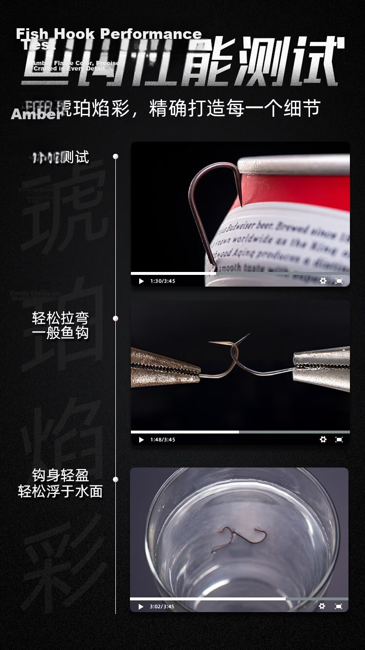 SIMAGO Ximando New Guandong Improved Yizu Iseni Fish Hook, Sleeve Hook, Ultra-Light Hard Titanium Alloy Black Pit Crucian Carp, Size 7.0 5