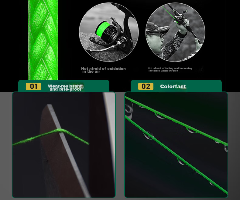 SIMAGO Ximando 8-Strand PE Line Smooth Long Cast High Strength Imported Braided Fishing Line 100m 0.6# 10
