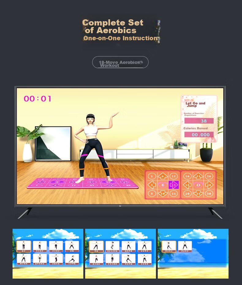 Xiaobawang A20 Motion Gaming Console with AR Camera, Image Sensing, Dual Wireless Dance Mat, Home High-Definition TV Connection, Fitness And Parent-Child Interactive A20+ Dance Mat 15