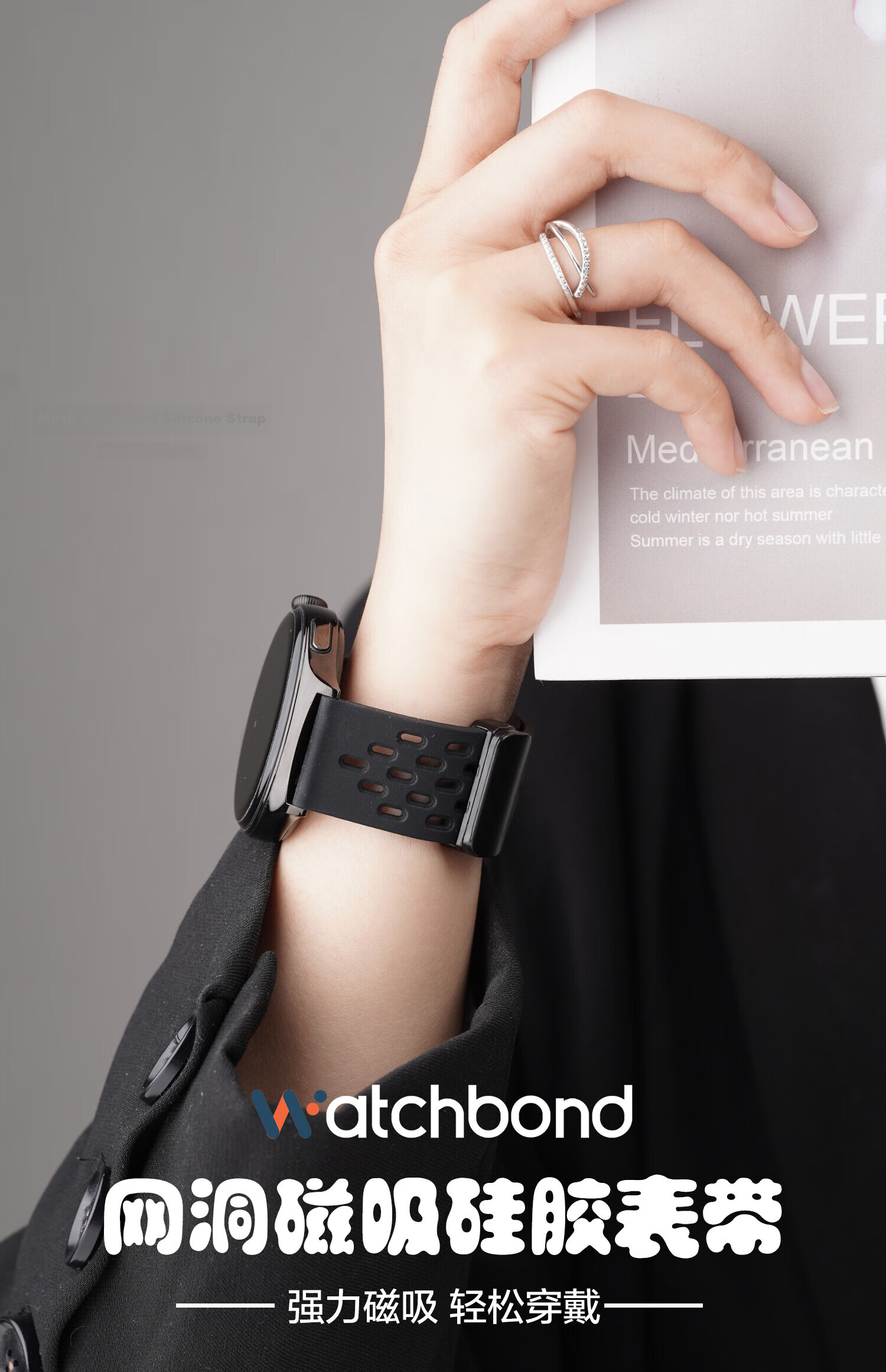 Watchbond Compatible Samsung Galaxy Watch Band for Watch7/6/FE/5Pro, Custom-Fit Nylon Strap, Smart Sports 4/Classic Wristband 1