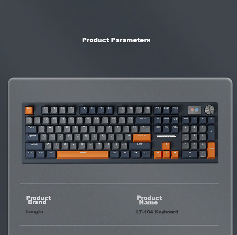 Langtu LT104 Thick Love Mechanical Keyboard Gaming Office Wired Customized Keyboard for Tablet Laptop 31