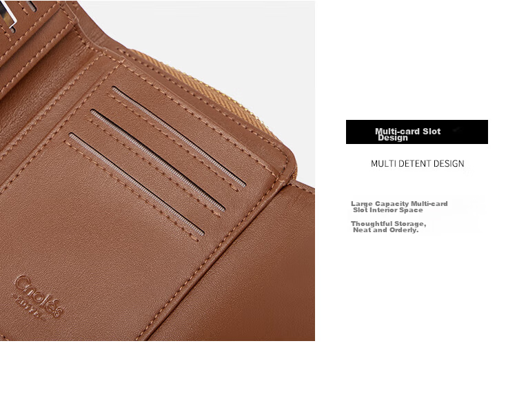 Kouyi Women's Short Wallet Genuine Leather Mini Fashion Coin Purse Student Birthday Gift for Girlfriend Wife 9