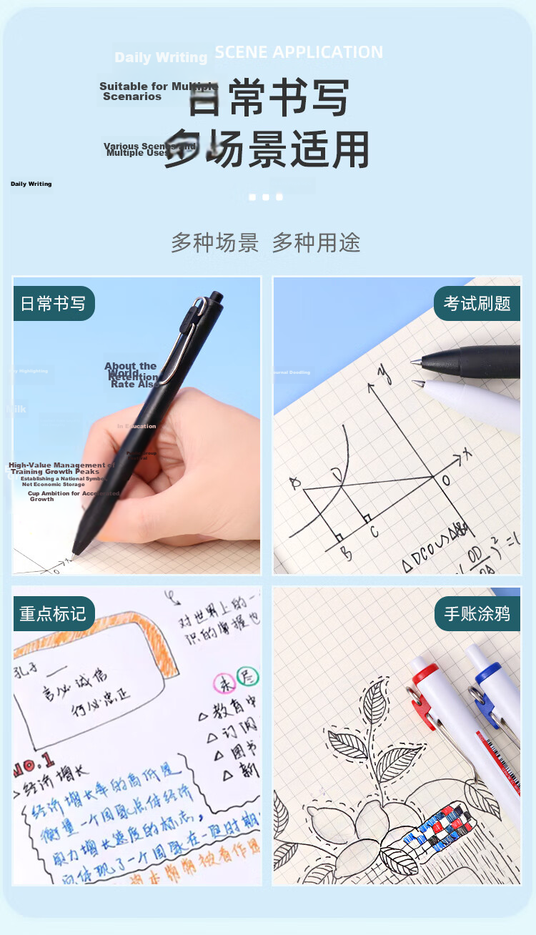 Uni-Mitsubishi Uni-Ball One Series, Small Concentric Core Mango Orange Gel Pen, High Aesthetic Value, 0.38mm Signing Pen, UMN-S 10 Pieces 9