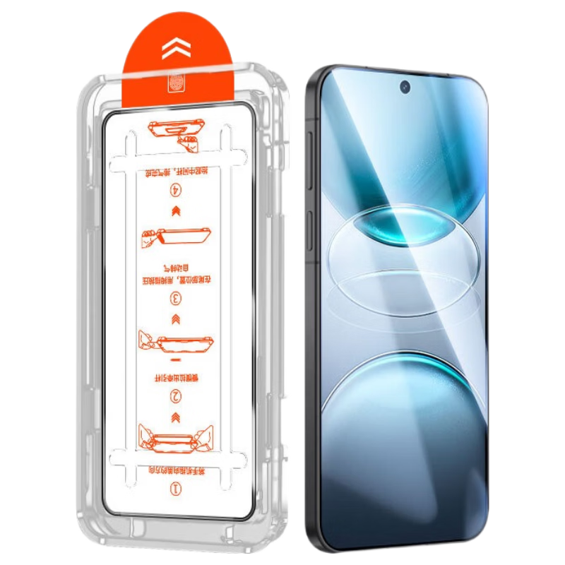 Mingying Compatible [HD 2-Piece Dust-Free Case] Vivo X100s Tempered Glass Full-Screen Protective Film High-Definition Transparent Anti-Drop Dust-Free Case