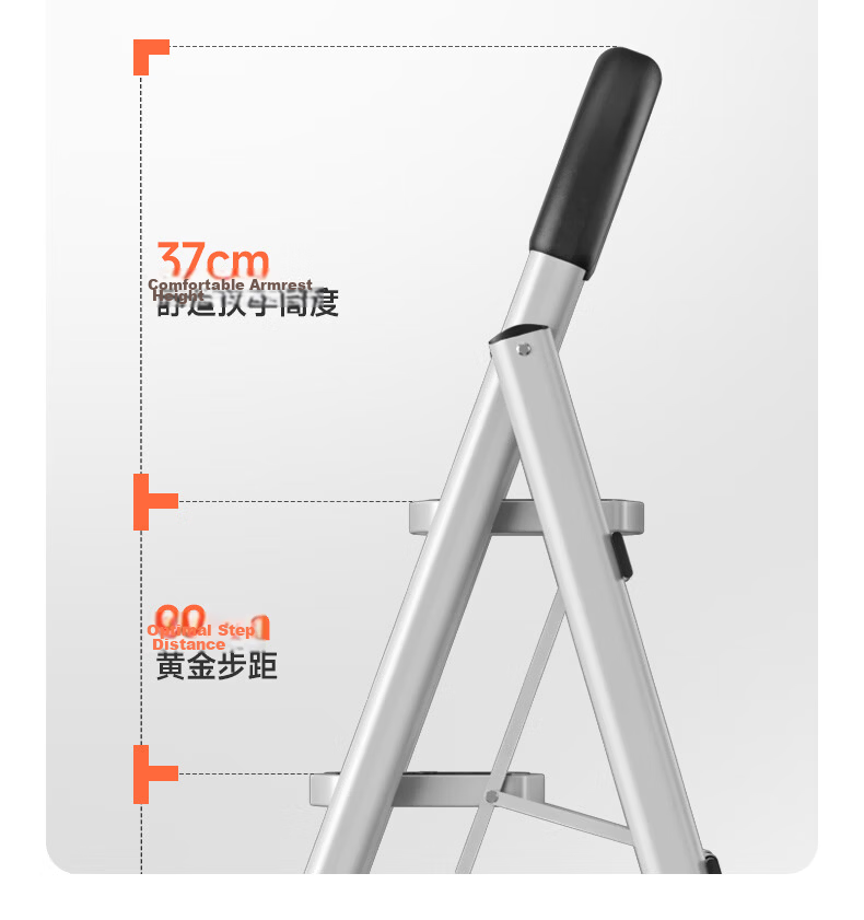 AOPENG Folding Ladder, Household Step Ladder, Multi-Functional Climbing Ladder for Reaching High Places, Engineering Ladder, Moving Ladder 13
