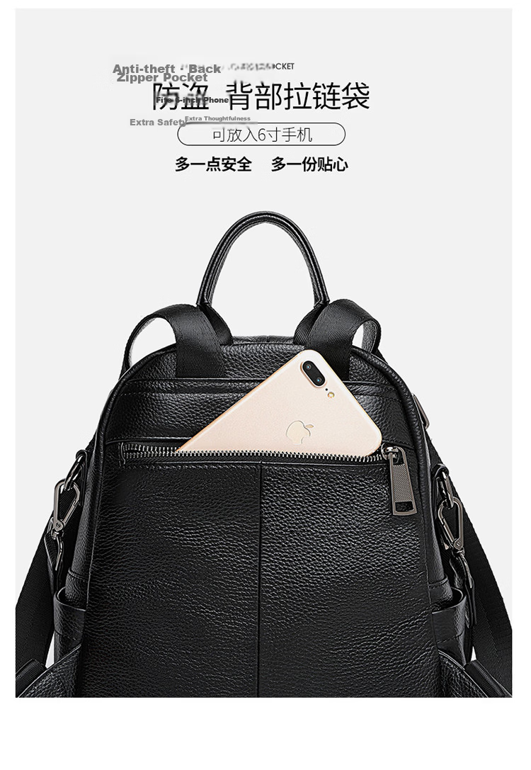 Viney Women's Leather Backpack Fashion Large Capacity Travel School Bag for Middle School Students Birthday Gift for Girlfriend 14