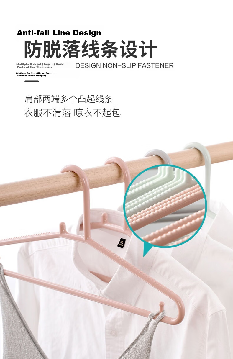 CHAHUA Coat Hangers, Non-Slip Clothes Hangers, Garment Rack Drying Hangers, Clothes Support Hangers, 18-Pack 5