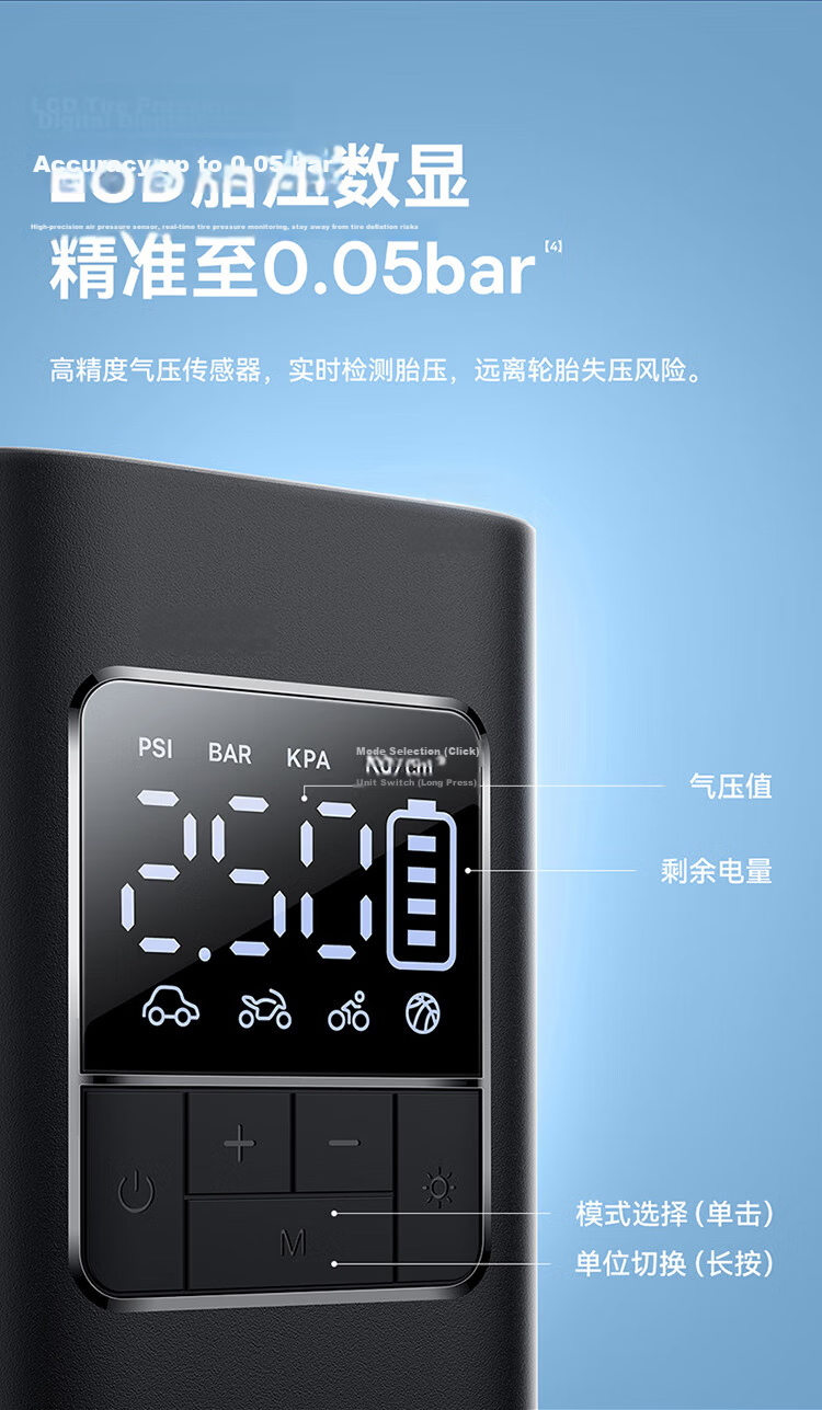 Baseus Car Inflator Pump Pro Mini Wireless Electric Air Compressor for Car Bicycle Compatible with Xiaomi YU7 16