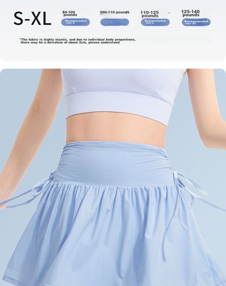XUEXIMAN Anti-Exposure Sports Skirt for Women, Slimming Breathable Yoga Skirt for Running Training Yoga Tennis Shorts Skirt Summer 10