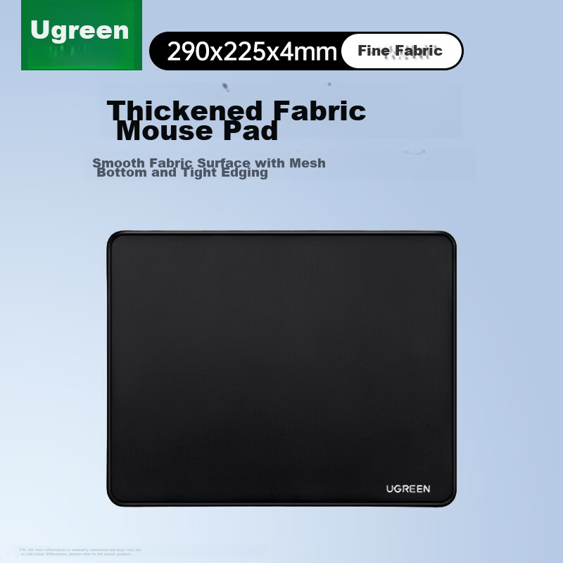 Ugreen Mouse Pad Office Home Gaming Esports Non-Slip Large Laptop Desk Mat Portable Solid Color Thickened Wear-Resistant 290x225x4mm