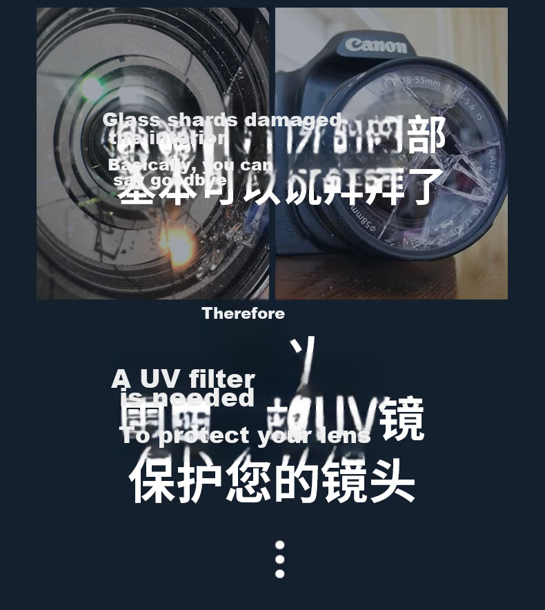 JJC UV Lens Filter Protective Glass for Canon Sony Fuji Nikon DSLR Mirrorless Camera Lens Accessories 3