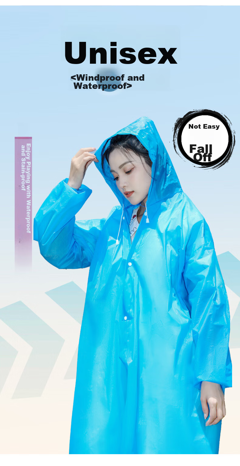JOYTOUR Disposable Adult Raincoat, Portable Card Mini Compressed Pocket Raincoat for Travel, Hiking, And Mountaineering, Single Piece 5