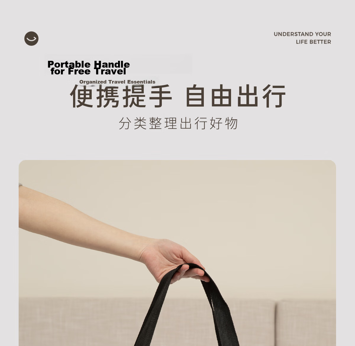 Youshiguang Toiletry Bag Travel Men's Business Trip Makeup Wet And Dry Separation Portable Large Capacity Hook High-End Storage Bag Black And Gold Color 12