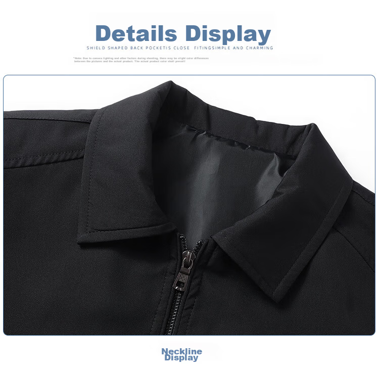 TUCANO Men's Jacket, Business Casual Executive Coat, Fashionable Classic Comfortable Versatile Windproof Outerwear, Navy Blue 3XL 14
