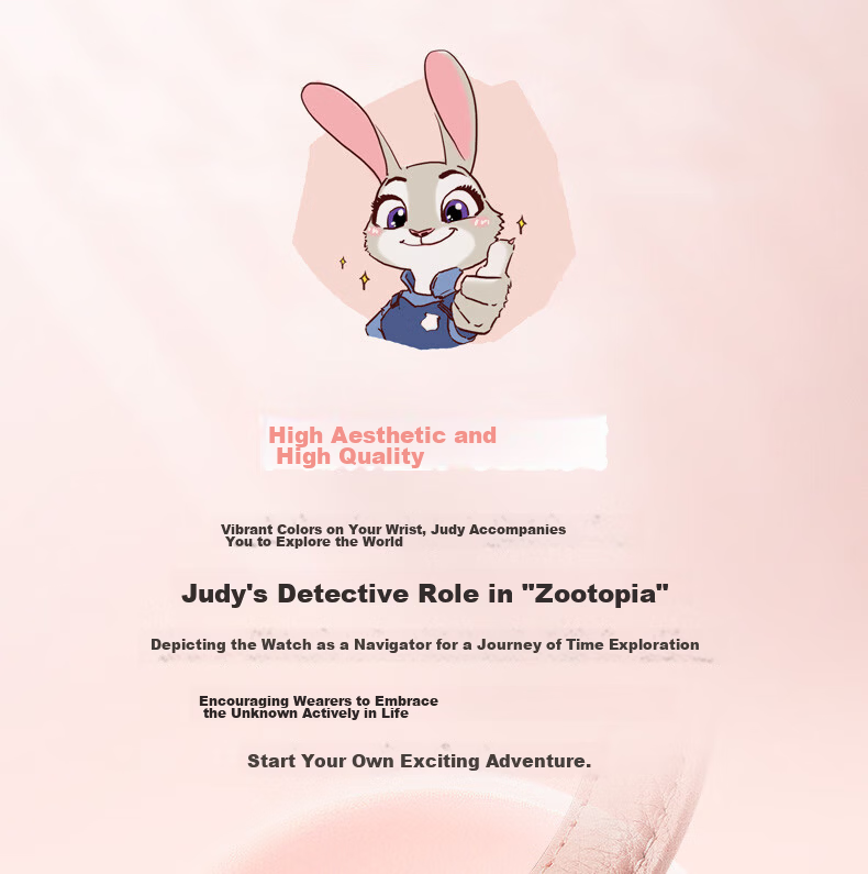 Disney Judy Collaboration Cute Kids Waterproof Quartz Watch for Elementary to High School Students Birthday School Gift 3