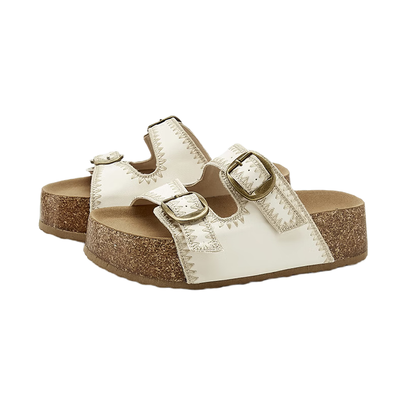 DAPHNE Women's Platform Birkenstock Sandals 2026 Summer New Trendy Height-Increasing Slip-On Beach Shoes