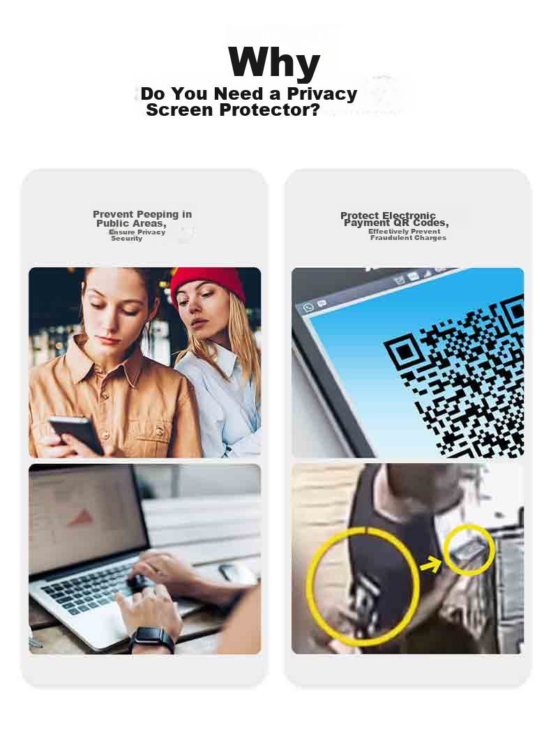 BELKIN Apple iPhone 15 Pro Tempered Glass Screen Protector Privacy Anti-Spy Film Antibacterial Shockproof OVA149 9