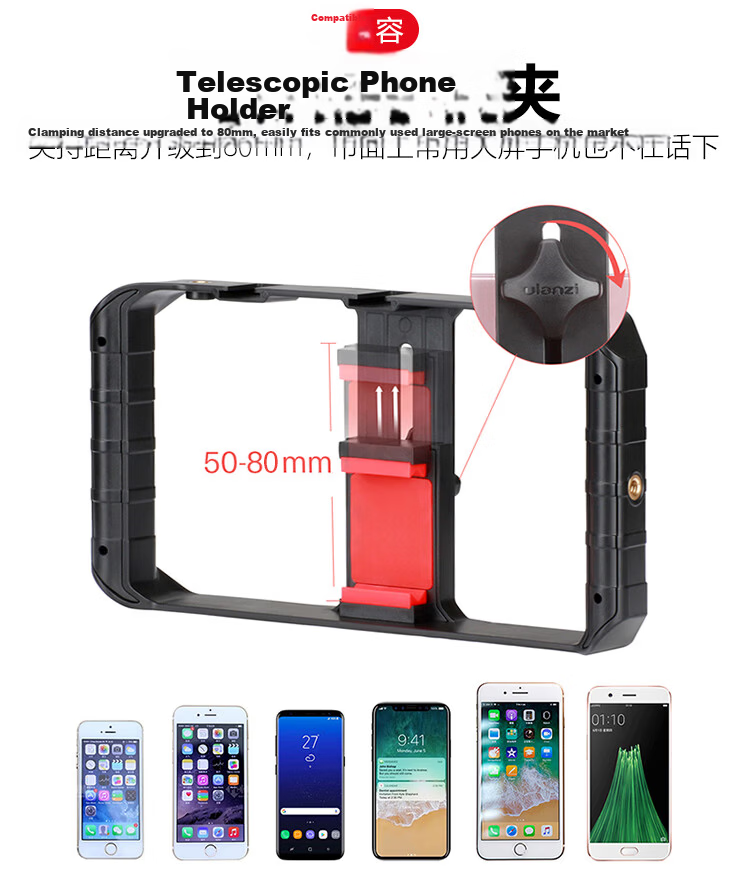 Ulanzi Lino Metal Rabbit Cage with Fill Light, Dual-Light Kit, Handheld Camera Rabbit Cage for Apple Phones, Horizontal And Vertical Shooting, Photography, Vlogging, And Live Streaming 6