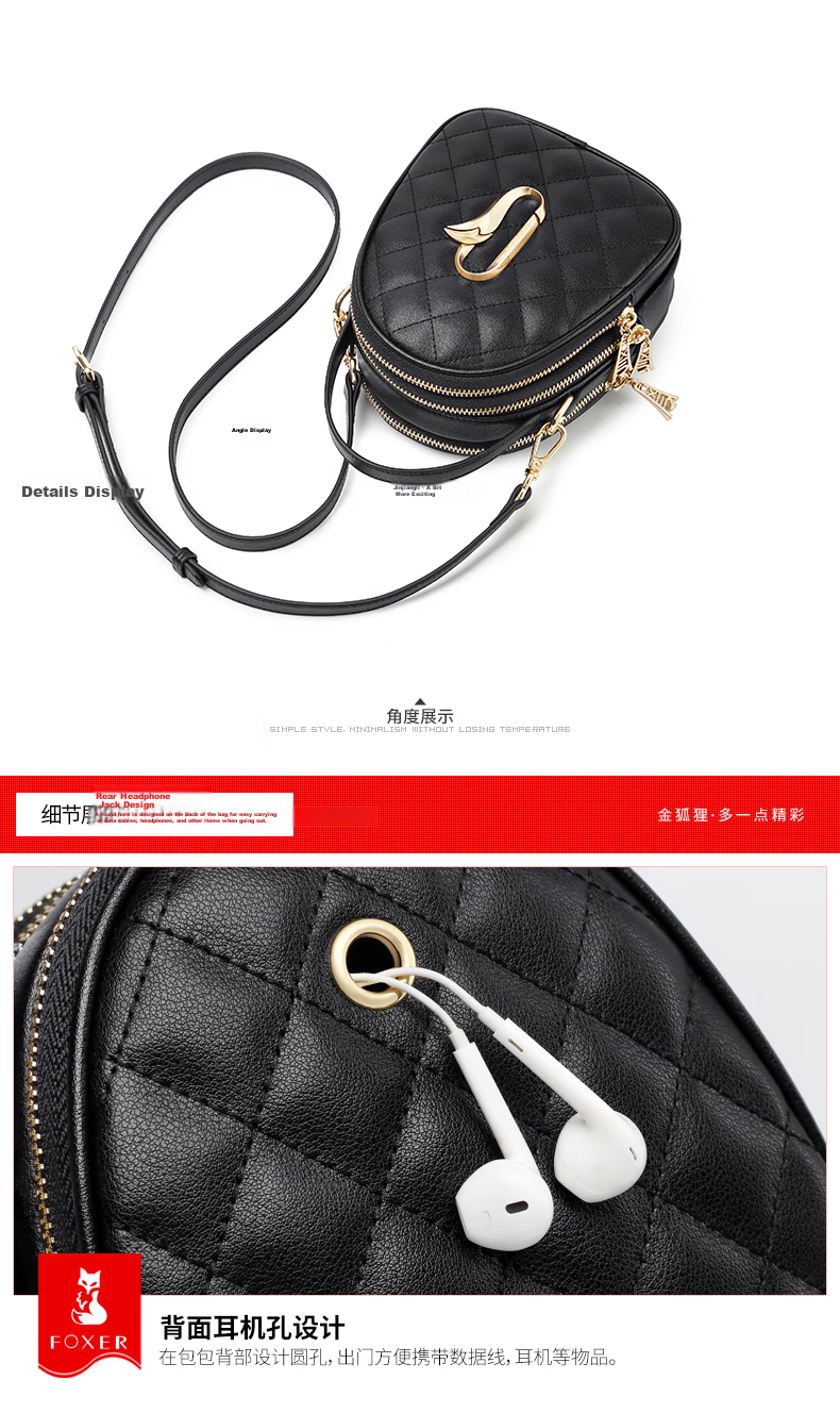 FOXER Leather Women's Large Capacity Handbag Tote Shoulder Bag Crossbody Bag Luxury Gift for Girlfriend 14