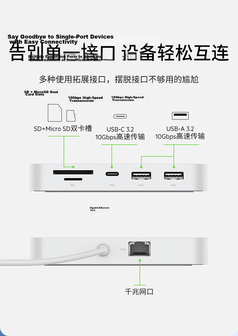 BELKIN Type-C Docking Station 7-in-1 High-Efficiency Expansion for iPad and Apple Computers PD 100W Power Delivery HDMI Display USB/SD Card Reader AVC023 3