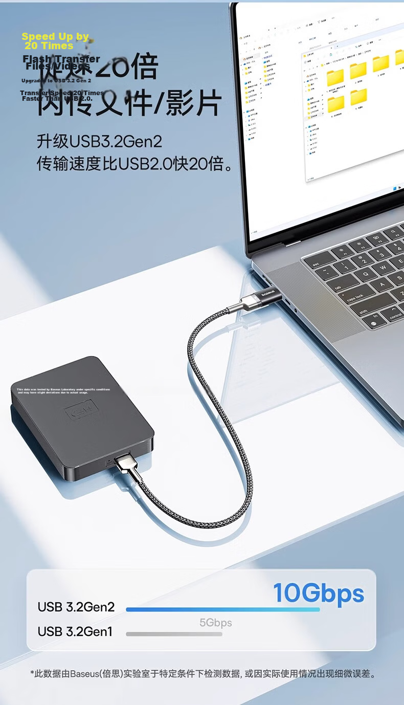 Baseus USB to Type-C Adapter Compatible with Apple 16, Huawei Phones, IPhone 15 Data Cable, Earphones, Power Bank, MacBook Converter for Tablets And Car Use 5