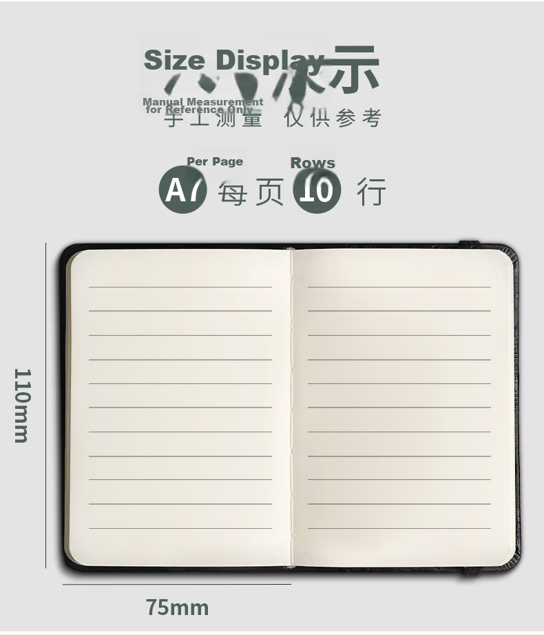 SIMAA A7/100 Sheets Portable Pocket Notebook, Creative Mini Student Notepad Journal Diary Vocabulary Planner, Gray JSBA7-2 4