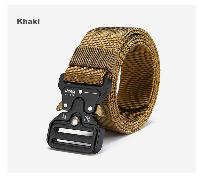 JEEP SPIRIT Magnetic Buckle Functional Belt for Men, Casual Outdoor Canvas Woven Nylon Canvas Military Training Belt 13