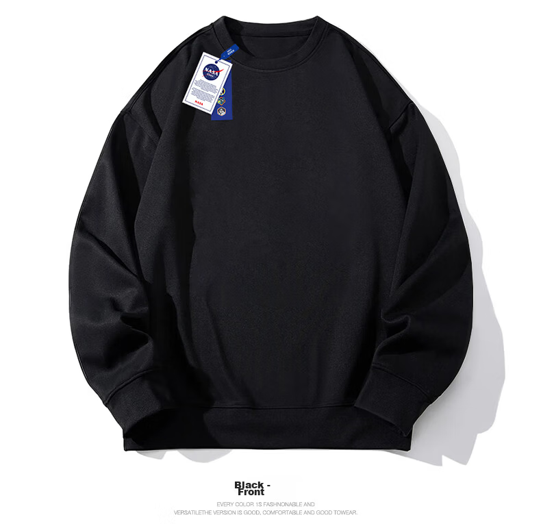 NASA GISS Hooded Sweatshirt for Men, Solid Color Basic Style Top, Couple's Versatile Long-Sleeve T-Shirt, Gray Hooded Regular Fit, Size M 25