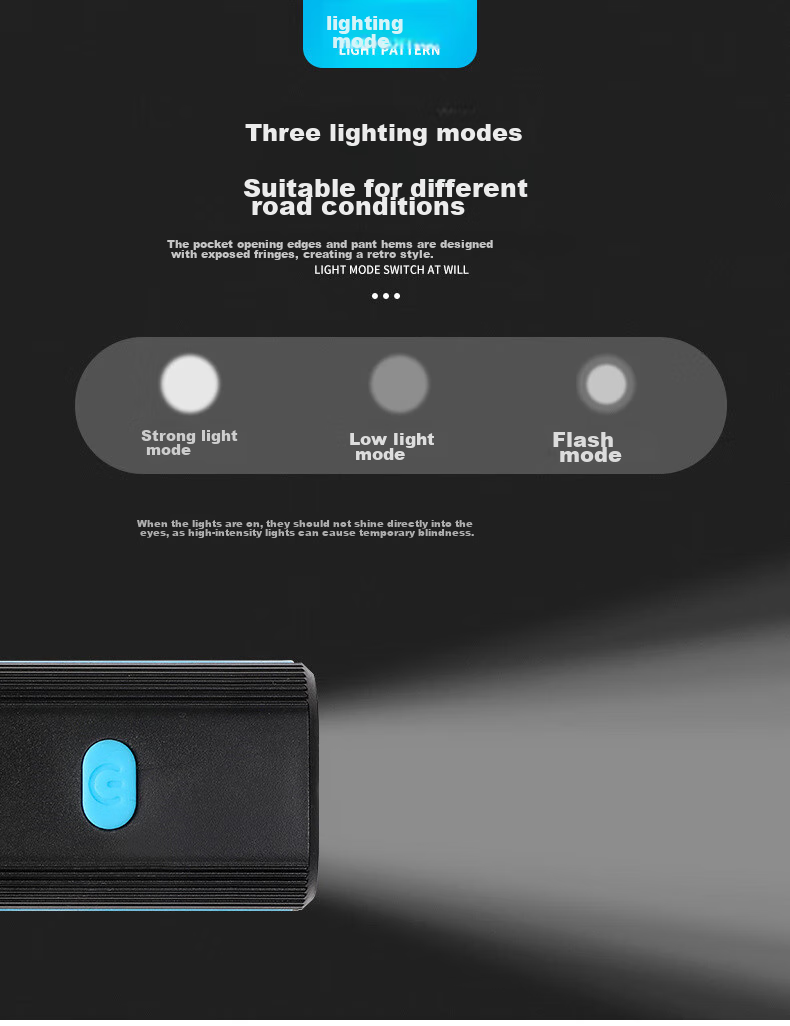 BIKEBROS Bicycle Front Light USB Rechargeable Horn Light Mountain Bike High Brightness Flashlight Children's Bicycle Bell Bike Front Light Strong Night Riding Light Horn Light Blue Strong Light 7
