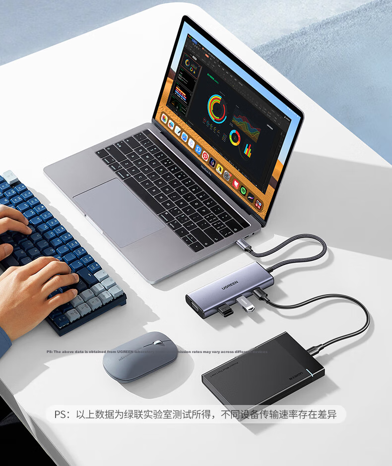 UGREEN Type-C Expansion Dock, USB-C to HDMI/VGA Dual-Screen Expansion Dock, USB3.0 Adapter, Screen Mirroring Device, Compatible with Apple MacBook, Huawei Laptops, Nintendo Switch 11